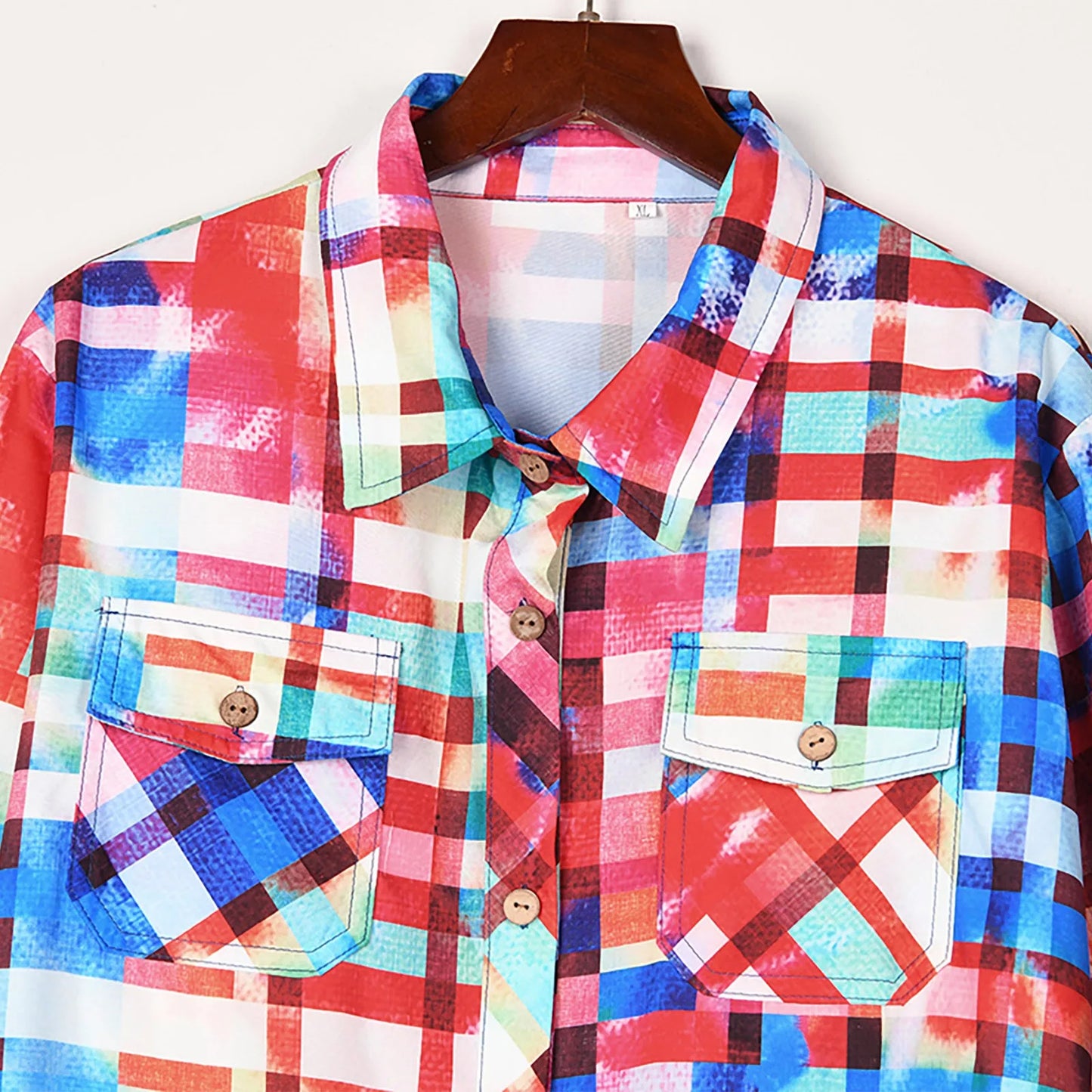 Plaid Printed Multicolor Blouse