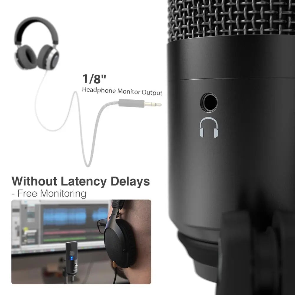 USB Microphone for Recording Streaming Voice Overs
