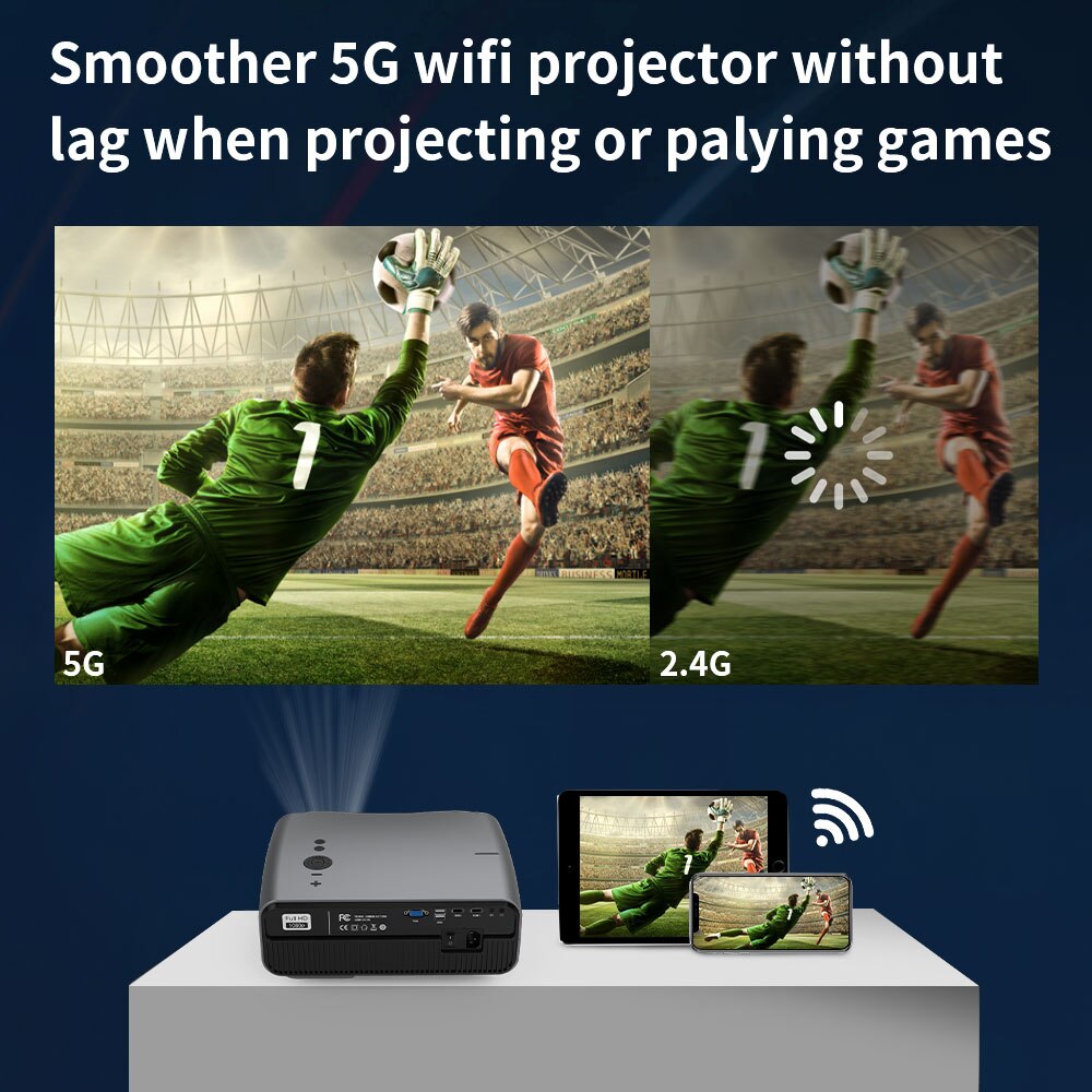 HD Movie LED Projector with Bluetooth for Smartphone
