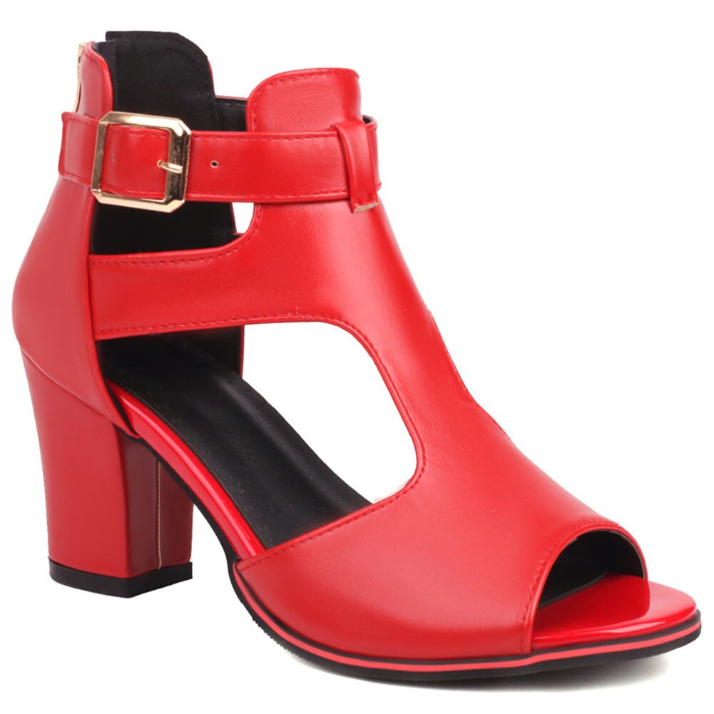 Peep Toe Sandal Heels - suniah