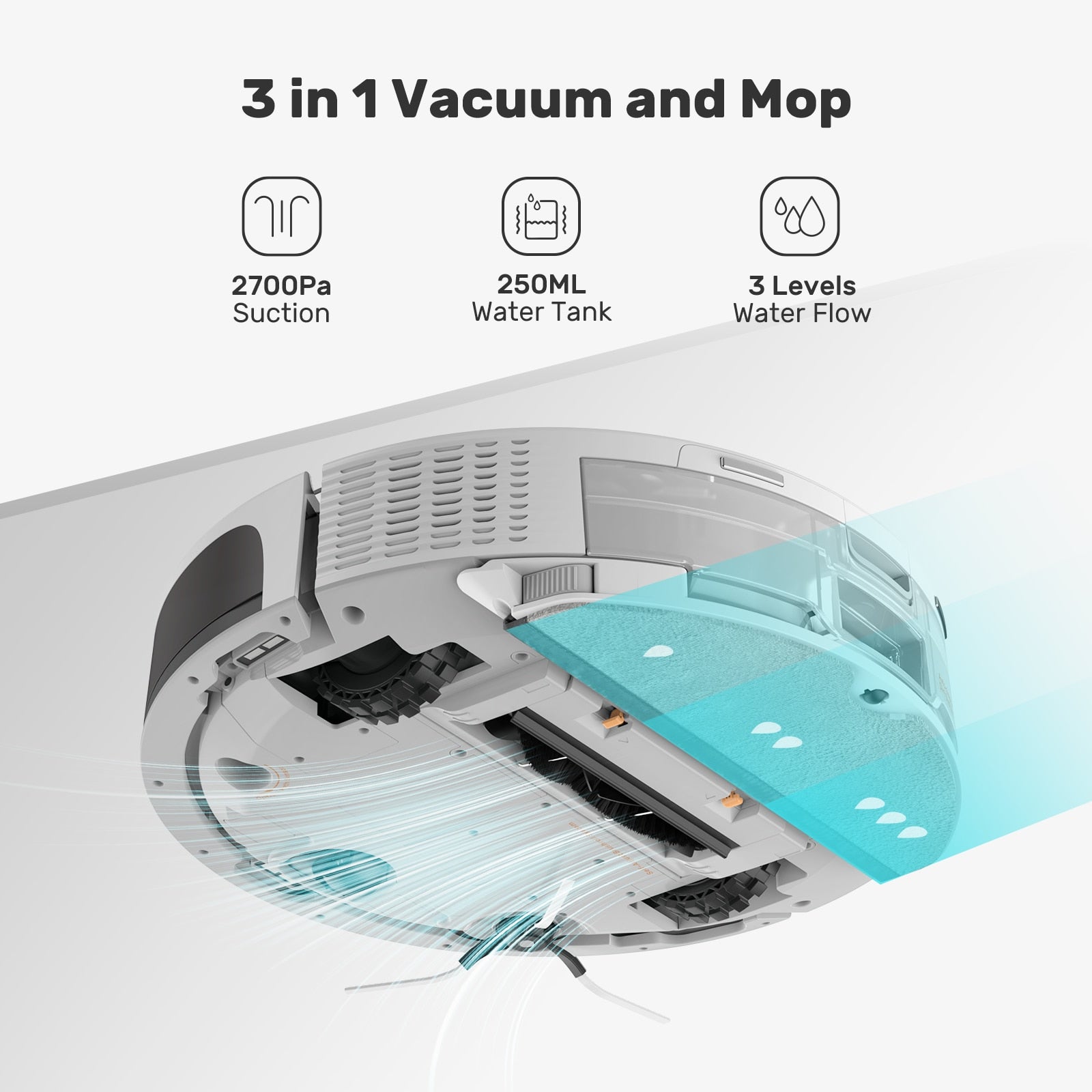 Pro Robotic Vacuum and Mop with Auto-Empty Dock - suniah