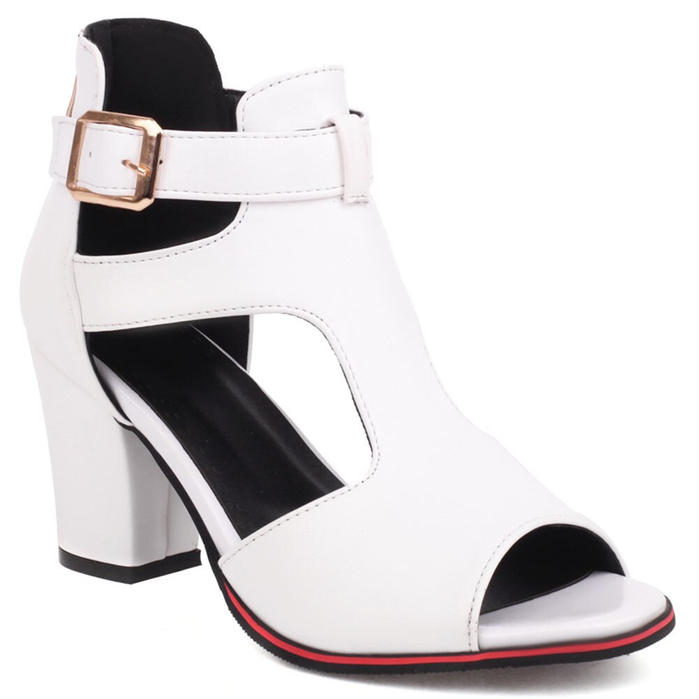 Peep Toe Sandal Heels - suniah