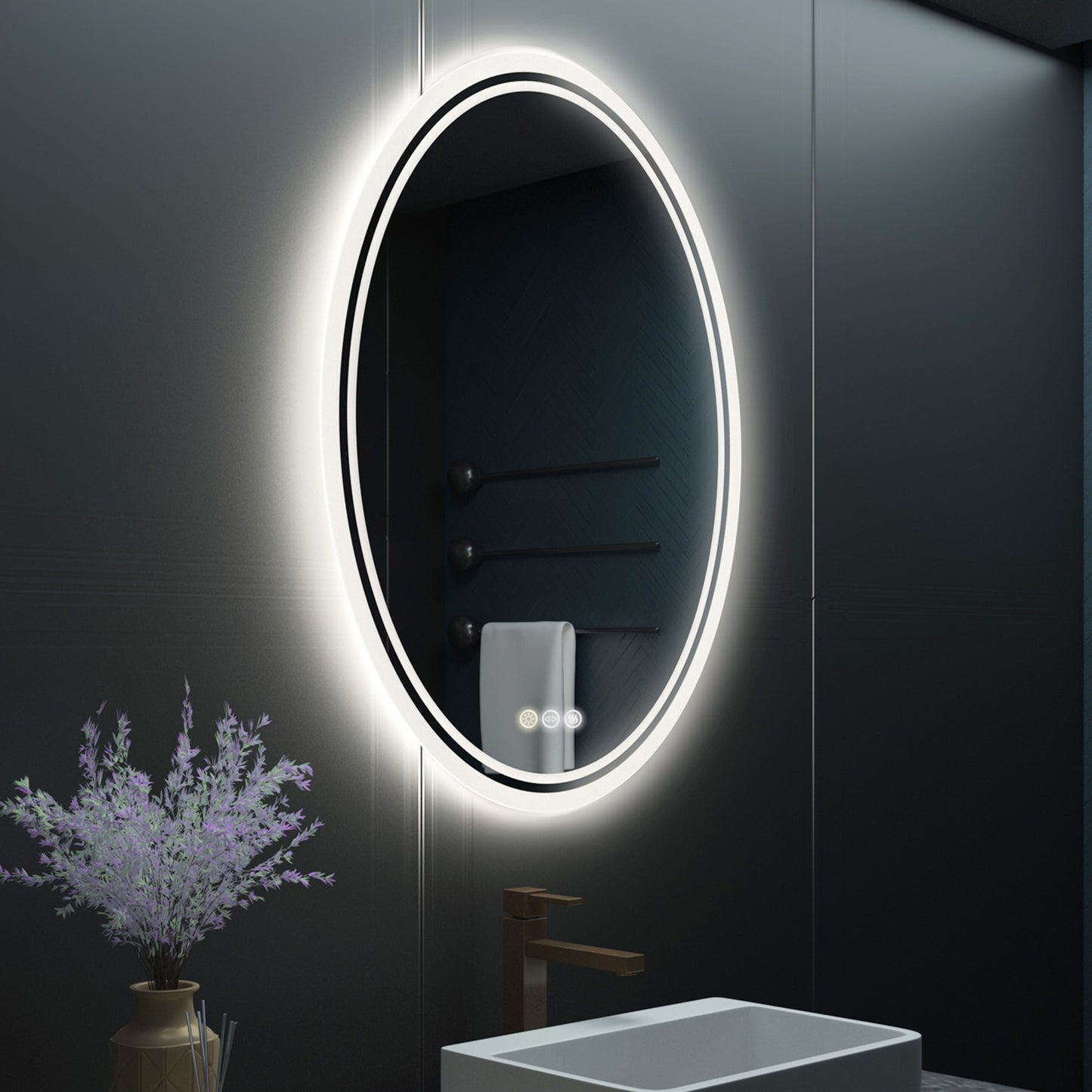 Round Vanity Mirror with Lights