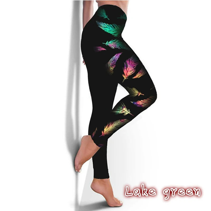 Butterfly Print Yoga Pants