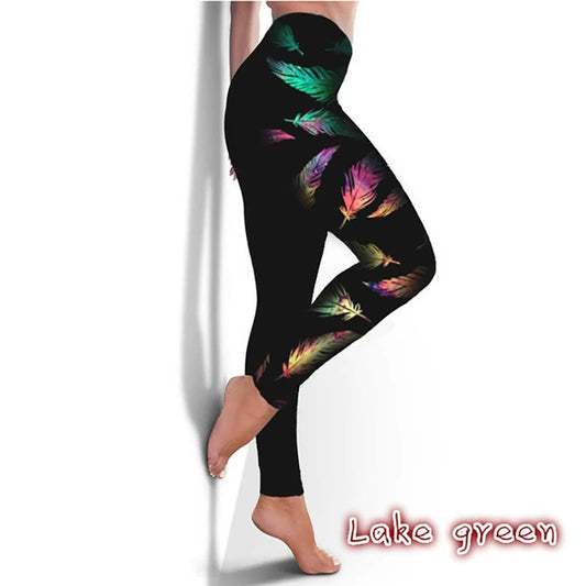 Butterfly Print Yoga Pants