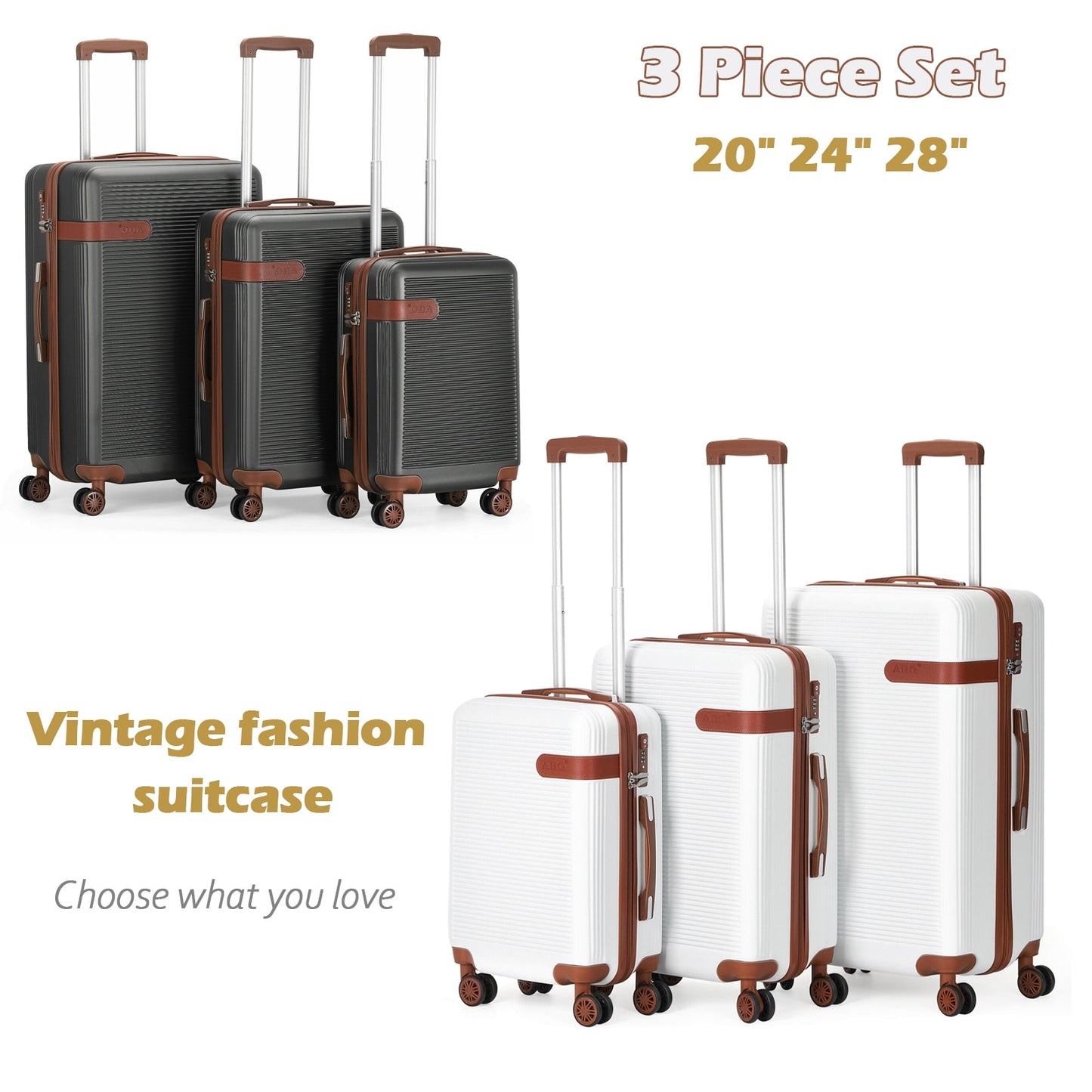 Luggage Set With TSA Lock Portable