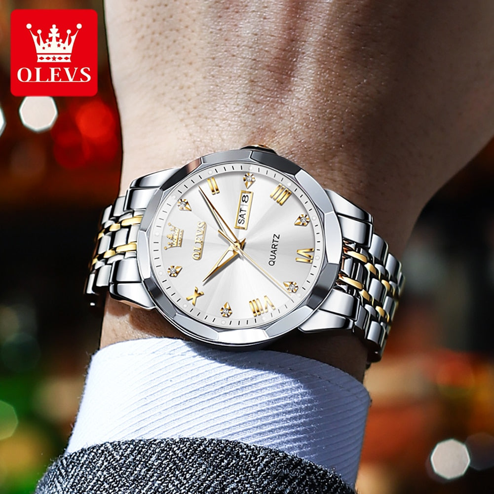 Luminous Stainless Steel Wristwatch - suniah