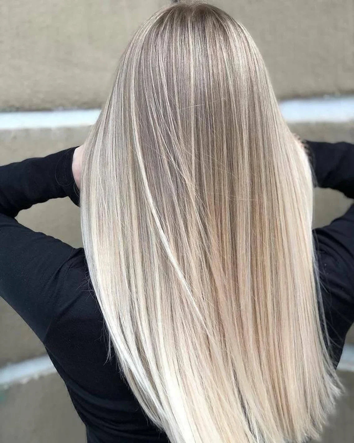 Ash Blonde Straight Lace Wig