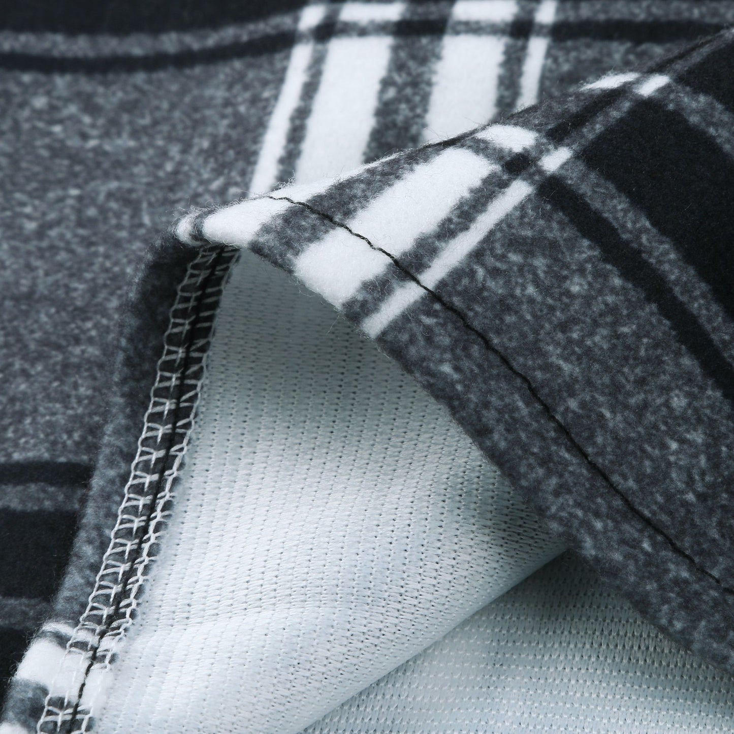 Turn-down Collar Long Sleeve Plaid Buttons Jacket