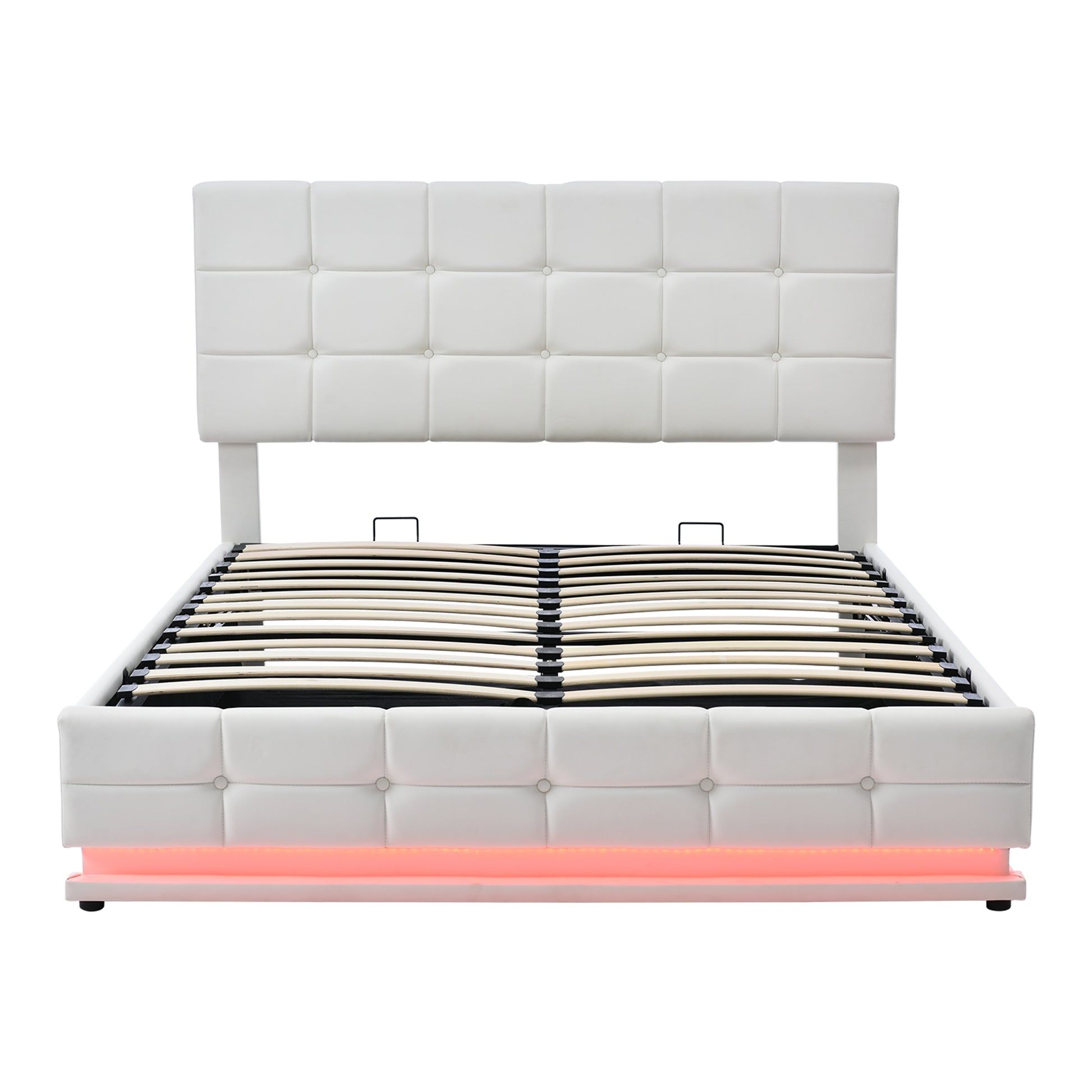 Queen Size Platform Bed with Hydraulic Storage SysteM - suniah