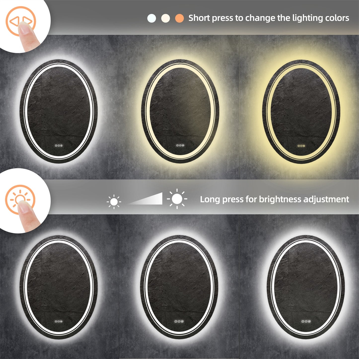 Oval LED Bathroom Mirror