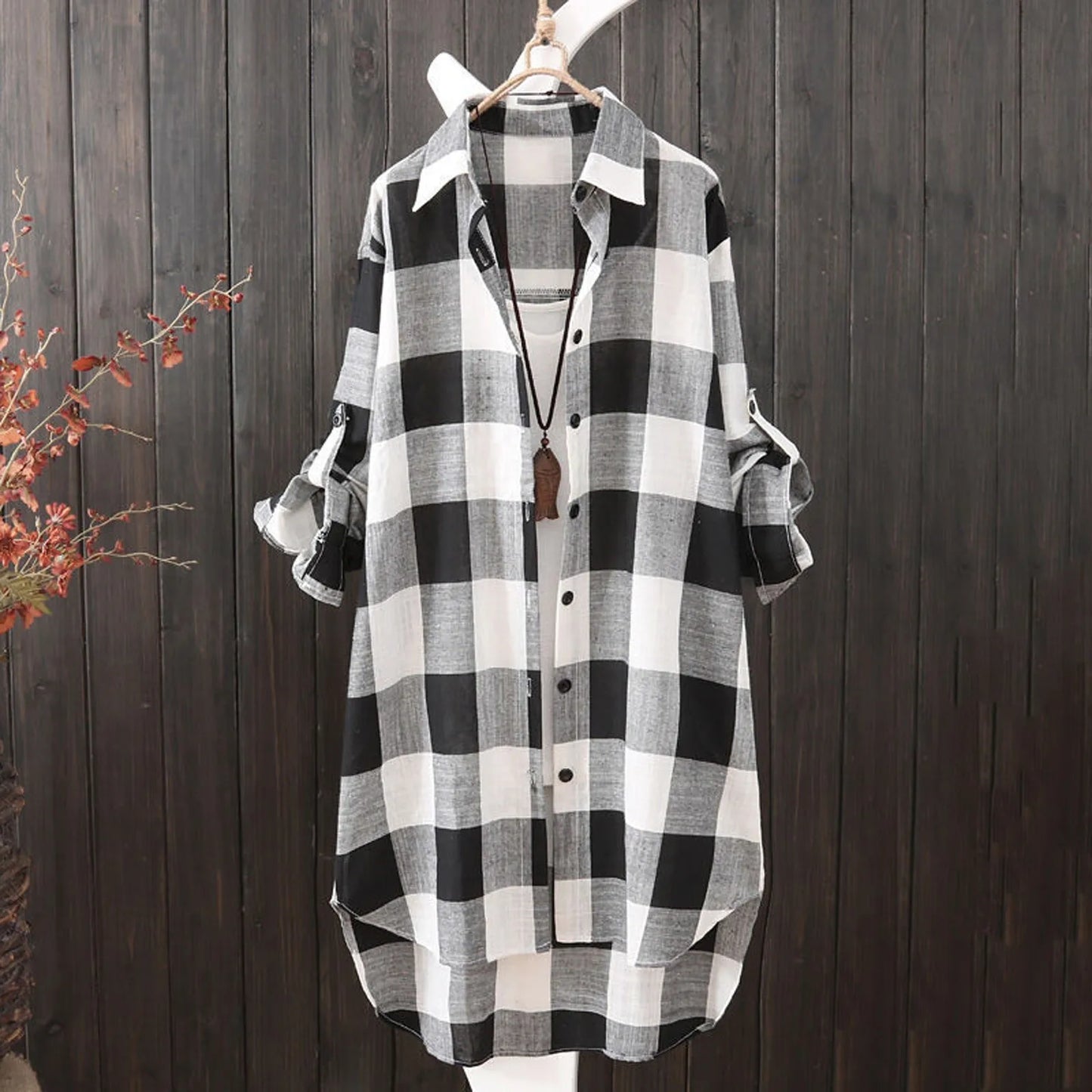 Casual Plaid Cotton Shirt