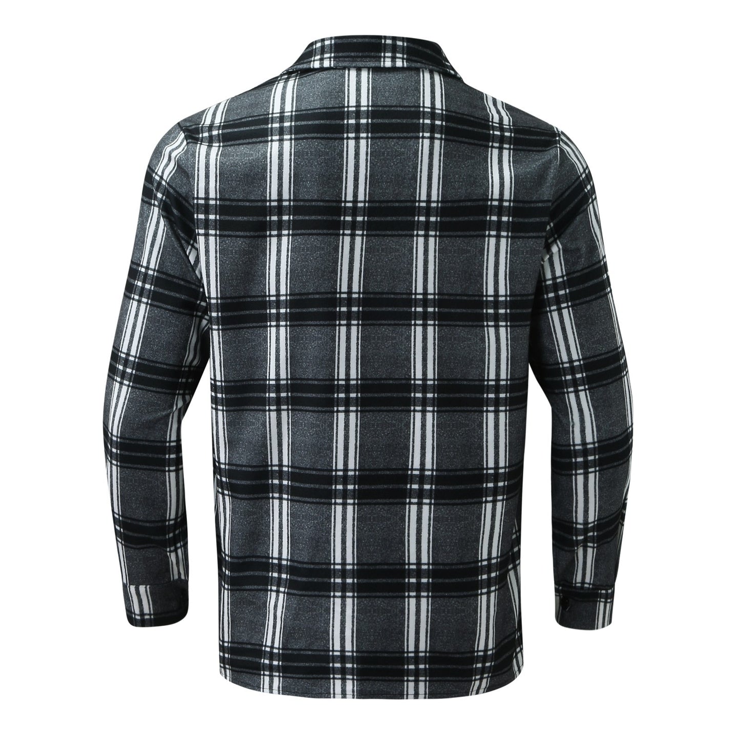 Turn-down Collar Long Sleeve Plaid Buttons Jacket