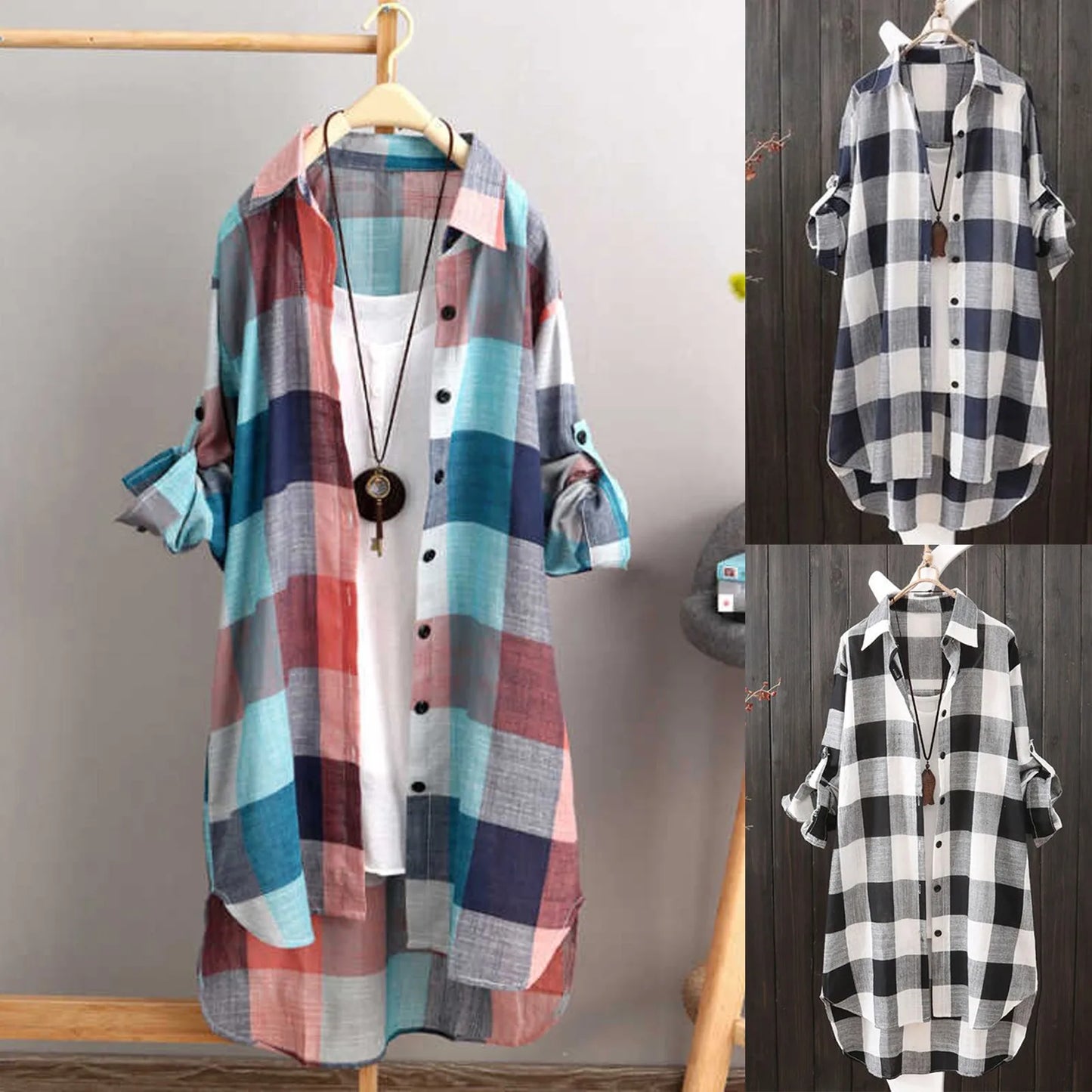 Casual Plaid Cotton Shirt