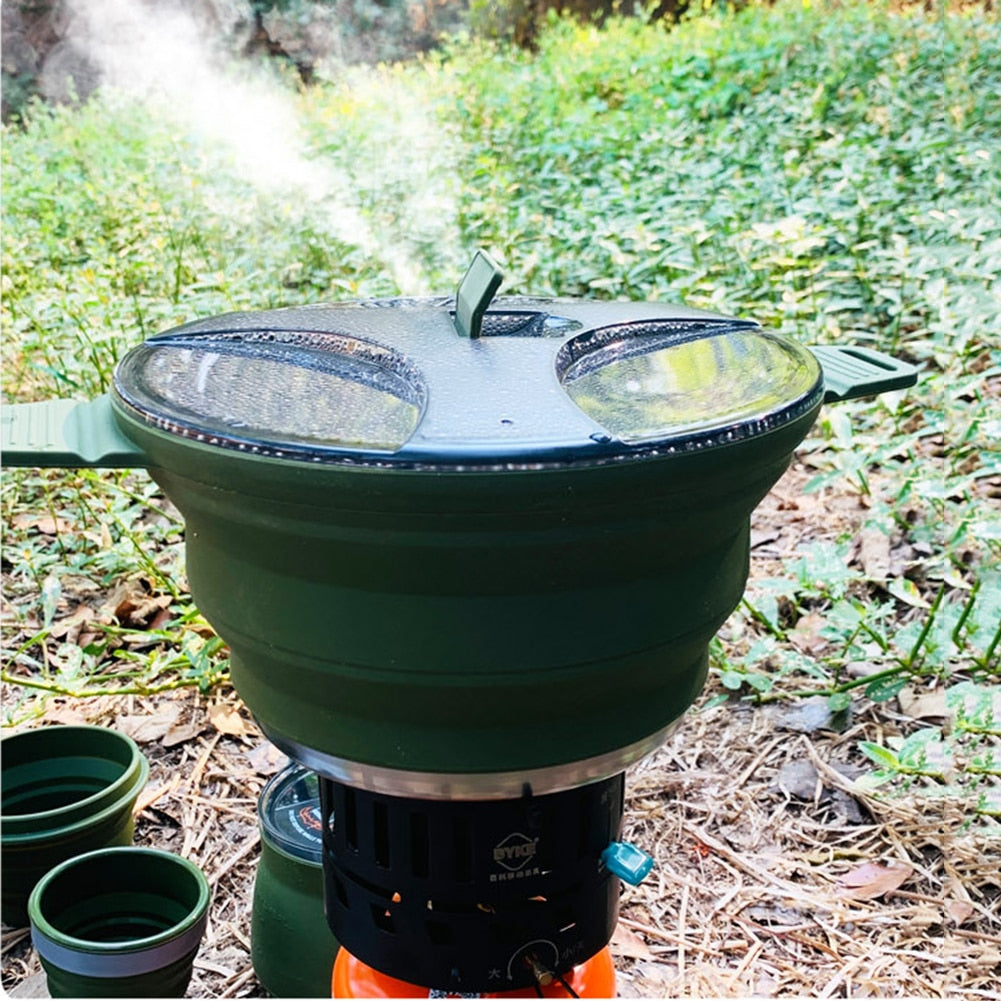 Foldable Camping Cooking Pots - suniah