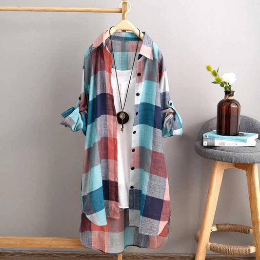 Casual Plaid Cotton Shirt