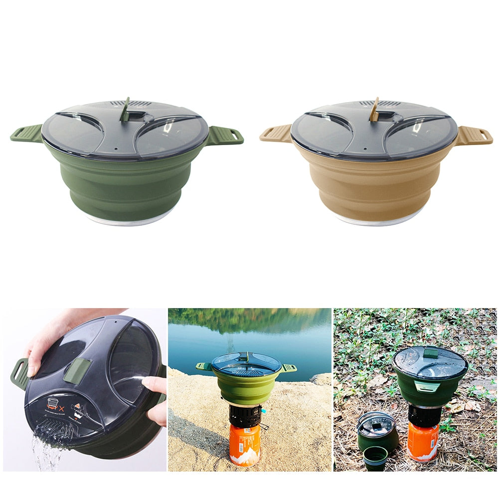 Foldable Camping Cooking Pots - suniah
