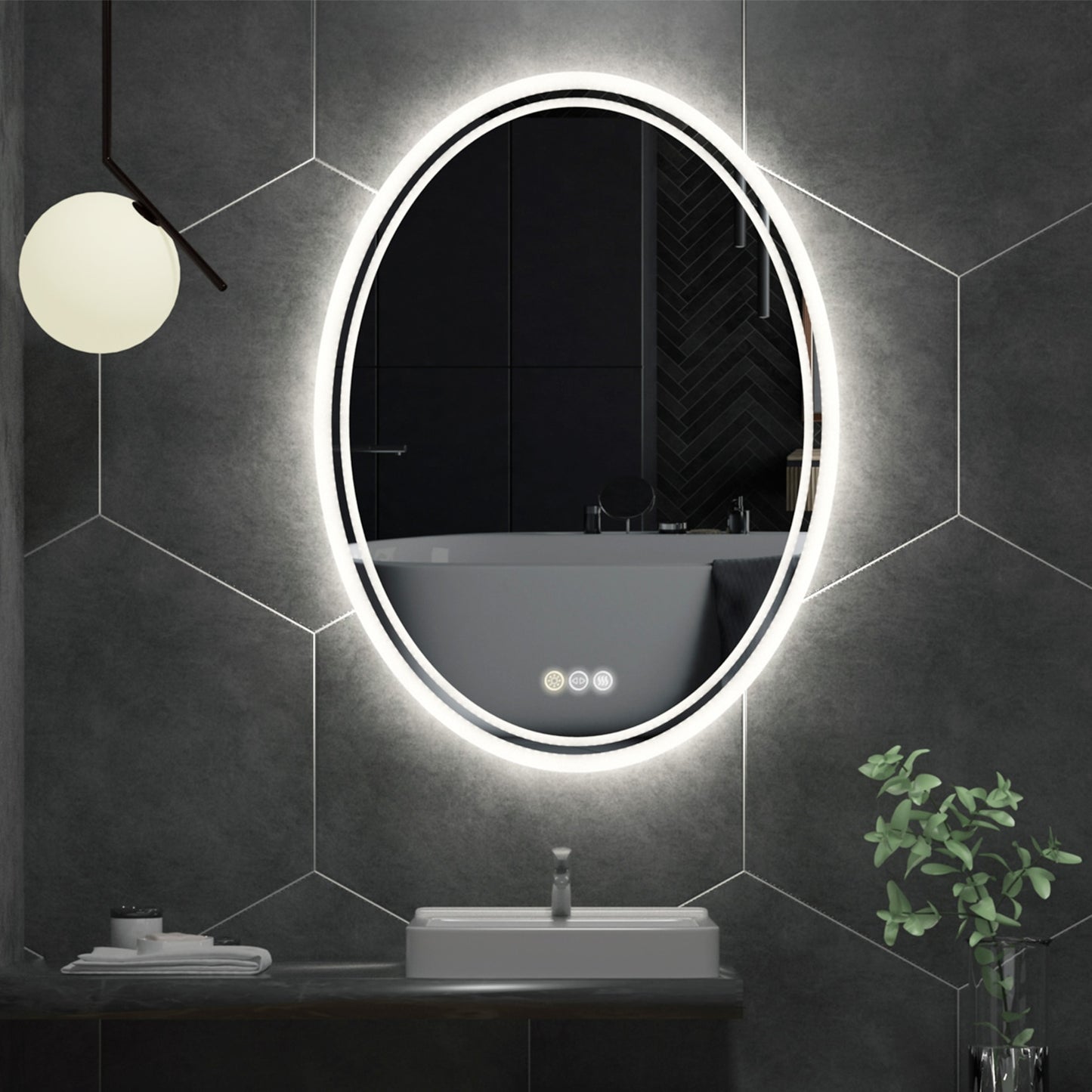 Round Vanity Mirror with Lights