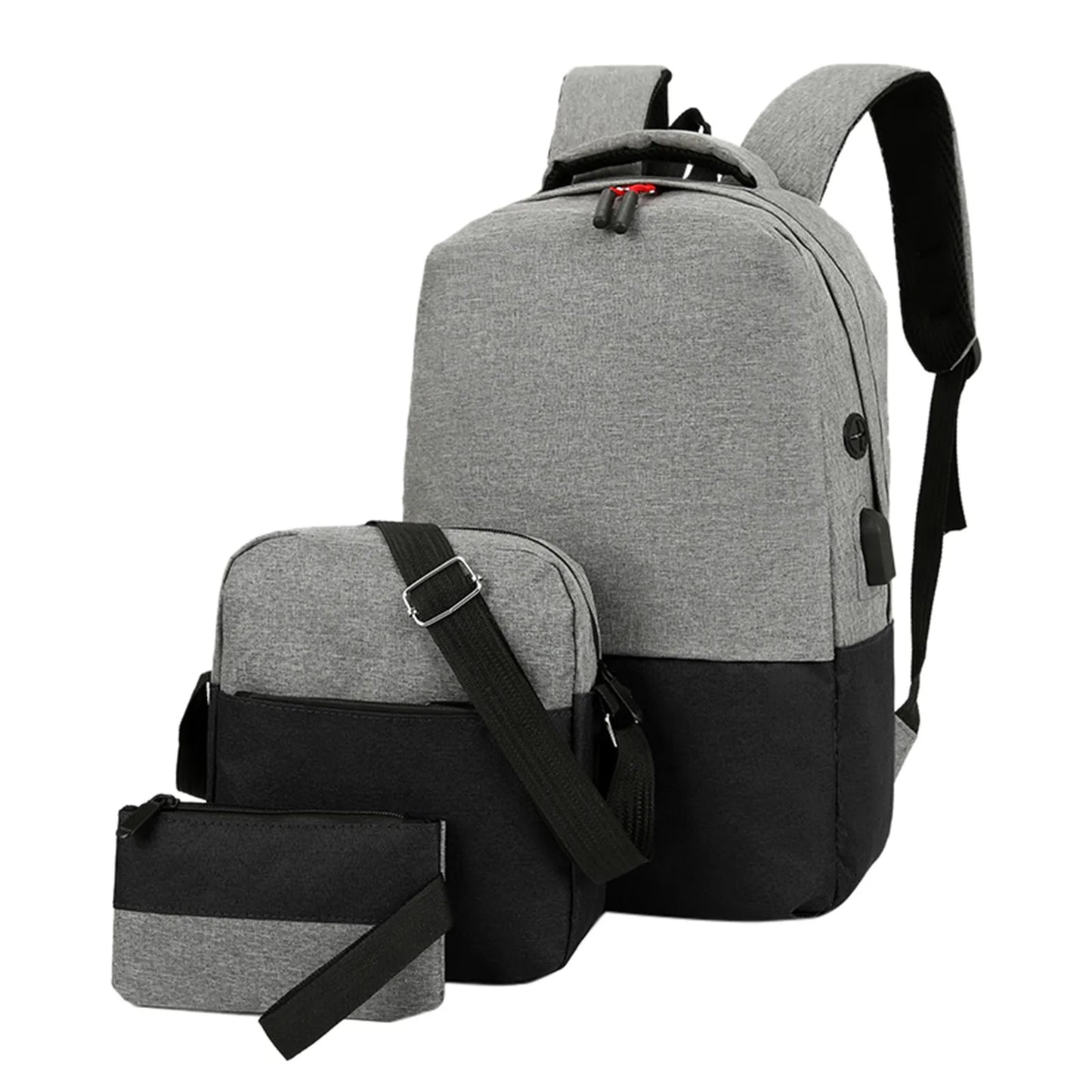 3PCS Backpack Set with USB Charger