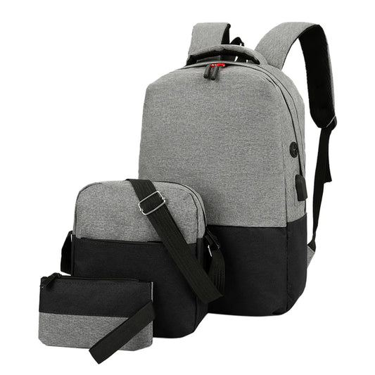 3PCS Backpack Set with USB Charger