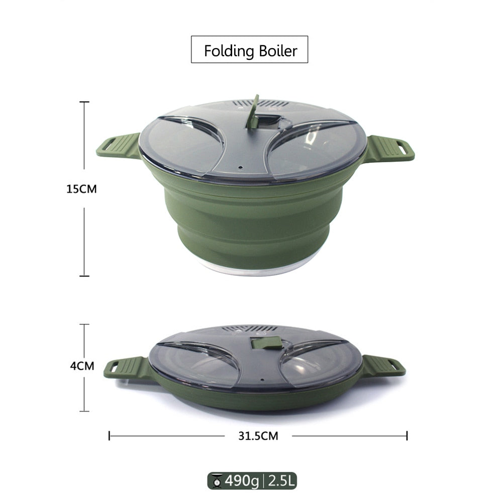 Foldable Camping Cooking Pots - suniah