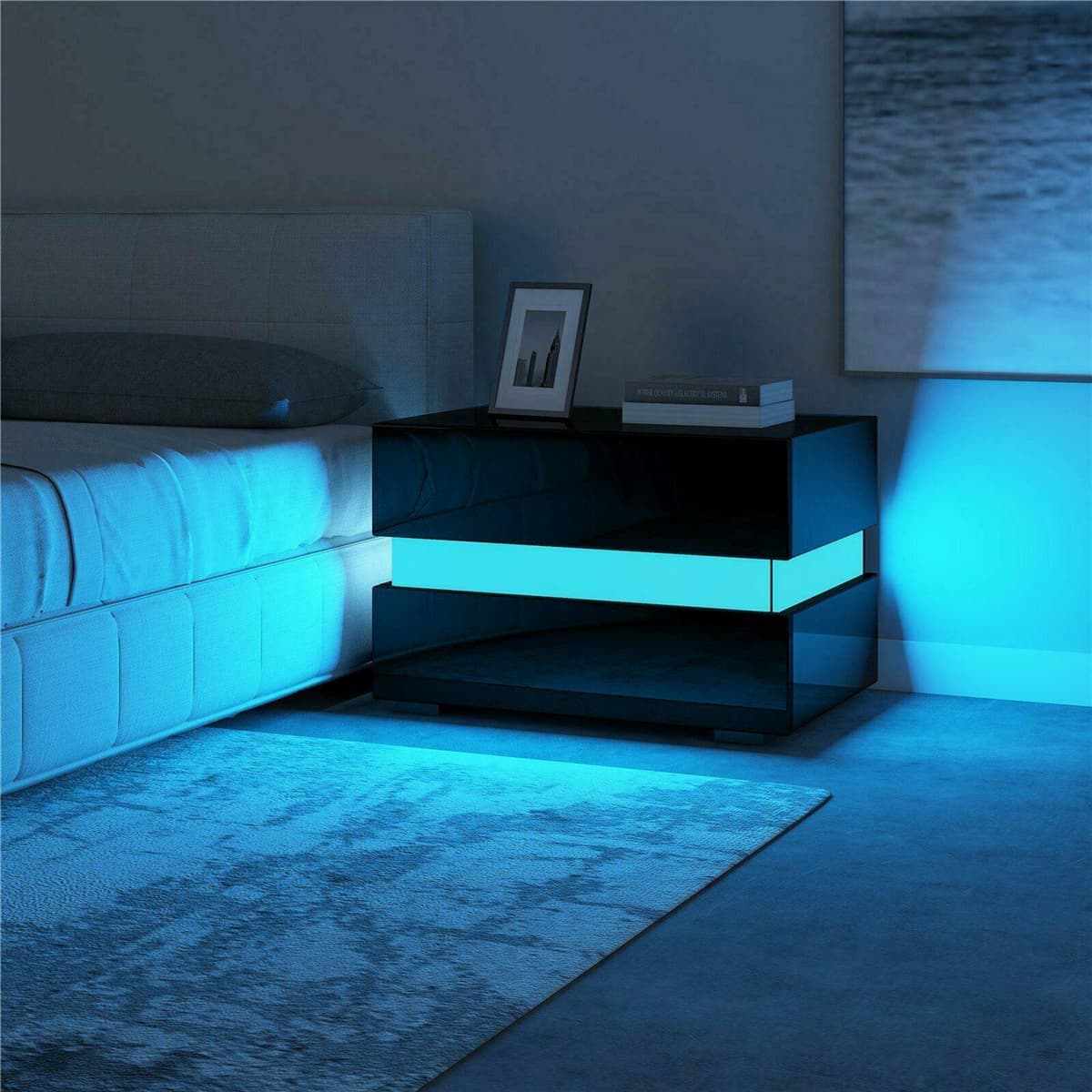 Multifunction Led Nightstand - suniah