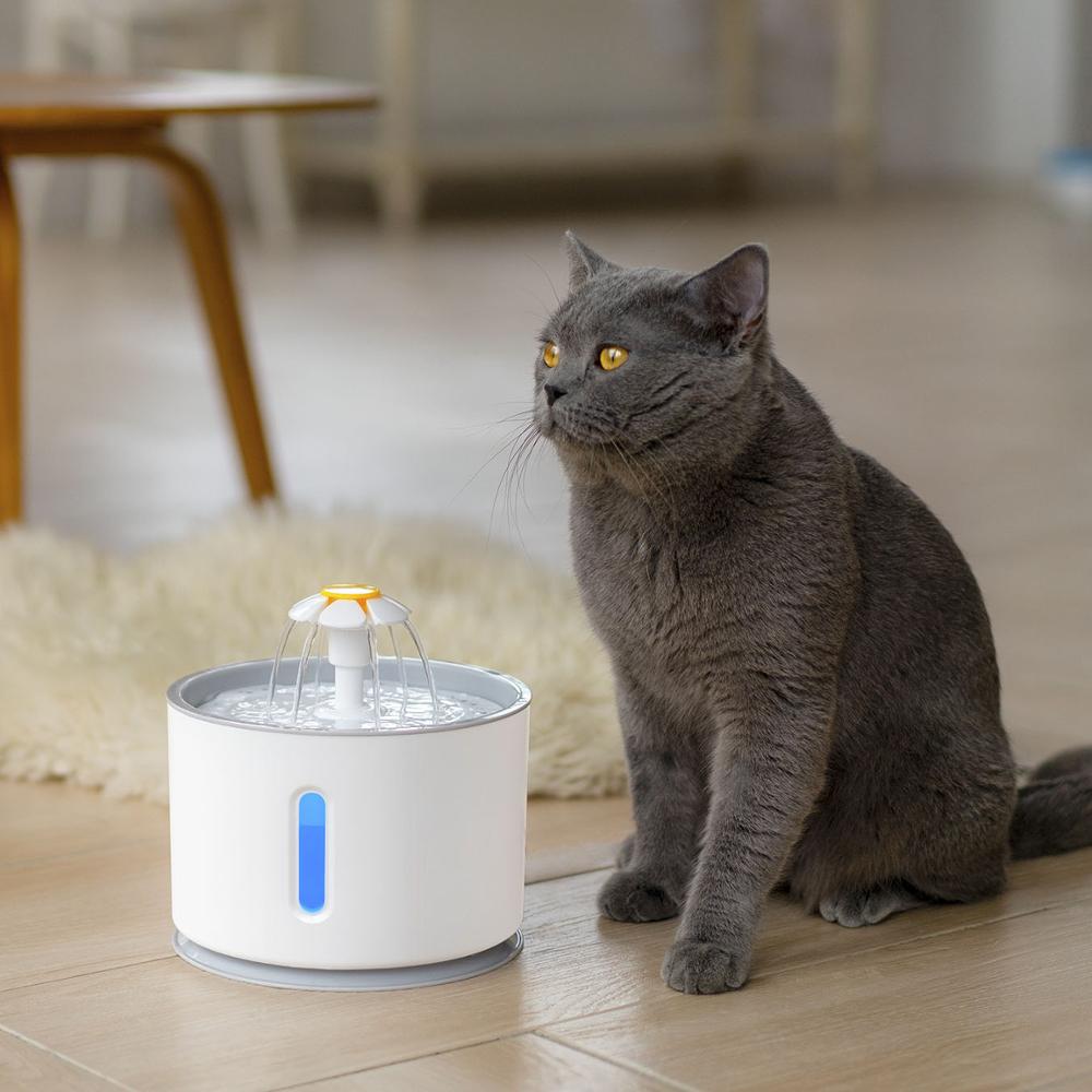 Automatic Pet Water Fountain with LED Lighting - suniah
