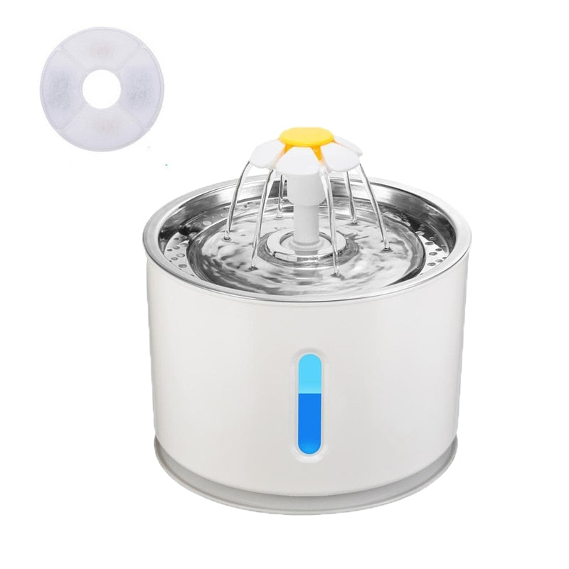 Automatic Pet Water Fountain with LED Lighting - suniah