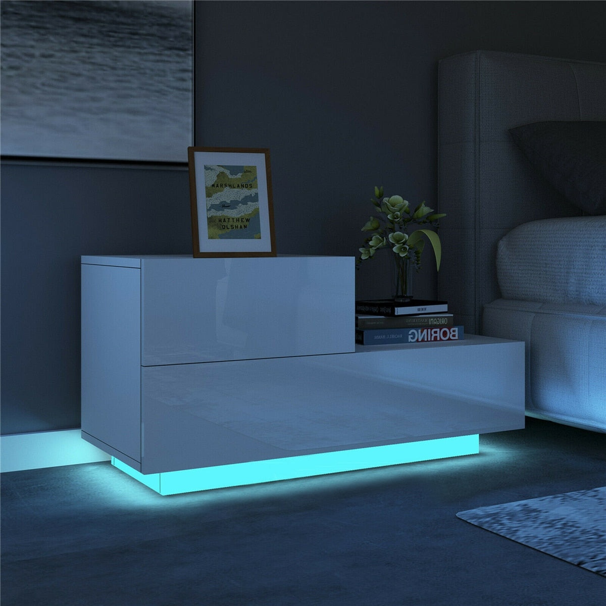 Multifunction Led Nightstand - suniah