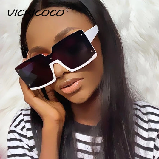 Oversized Double Color Frame Sunglasses