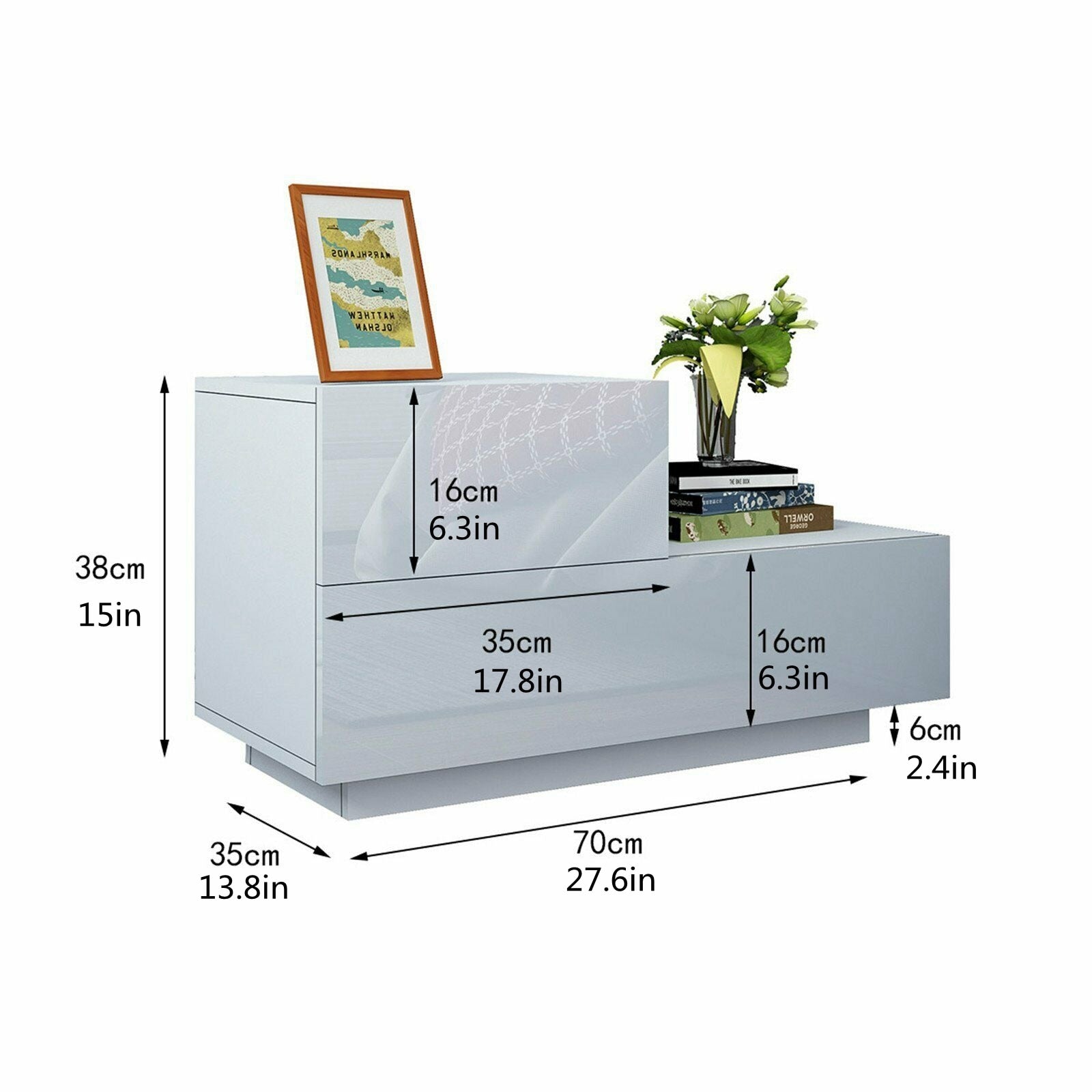 Multifunction Led Nightstand - suniah