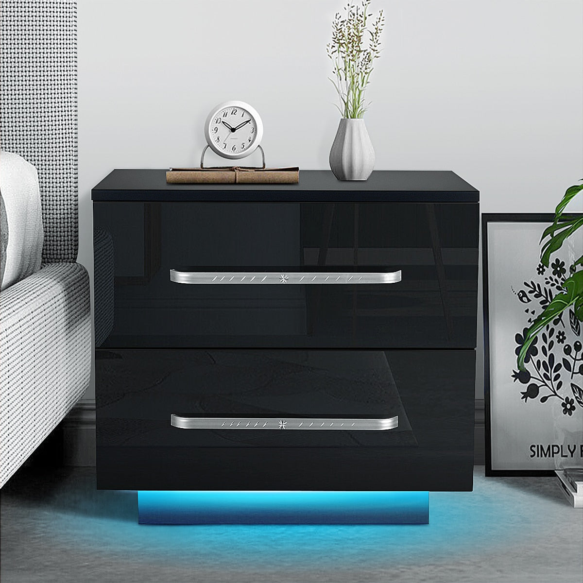 Multifunction Led Nightstand - suniah