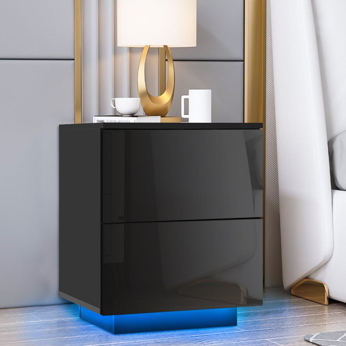 Multifunction Led Nightstand - suniah