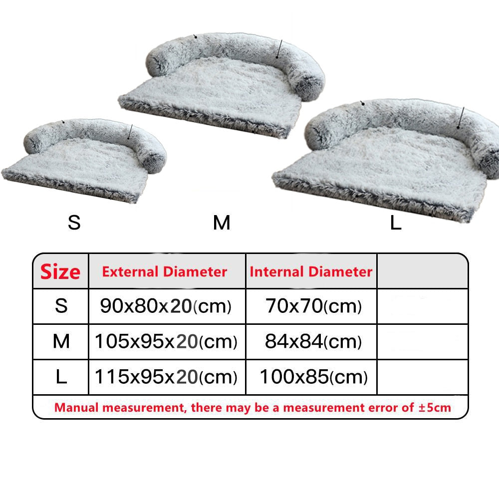 Removable Plush Pet Sofa Bed Sofa - suniah