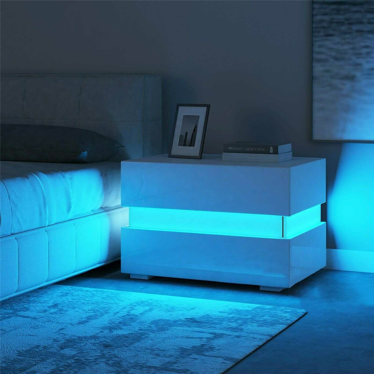 Multifunction Led Nightstand - suniah