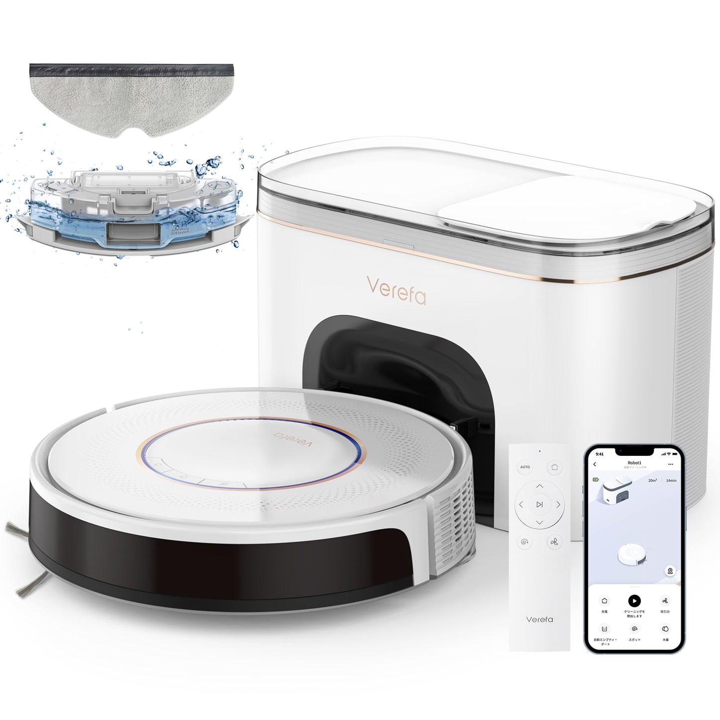 Pro Robotic Vacuum and Mop with Auto-Empty Dock - suniah
