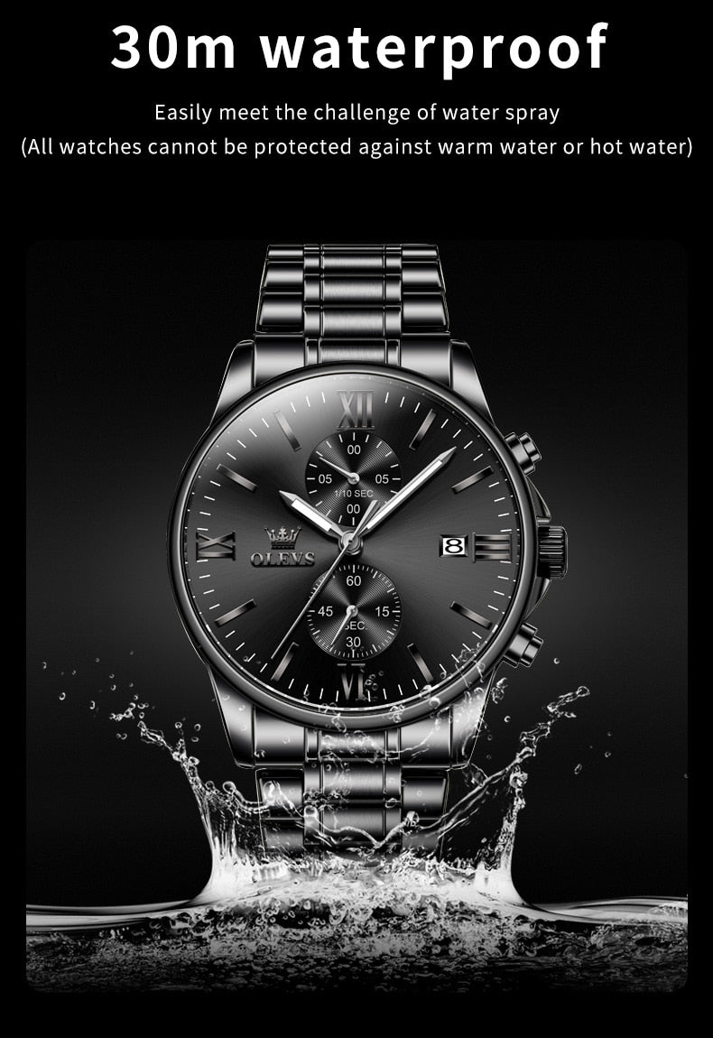 Men's Stainless Steel Business Watch - suniah