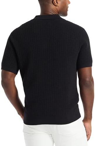 Robert Graham Men's Macombs Sweater Knit Premium Jacquard Short-Sleeve Polo, Classic-fit for Dress & Casual Wear