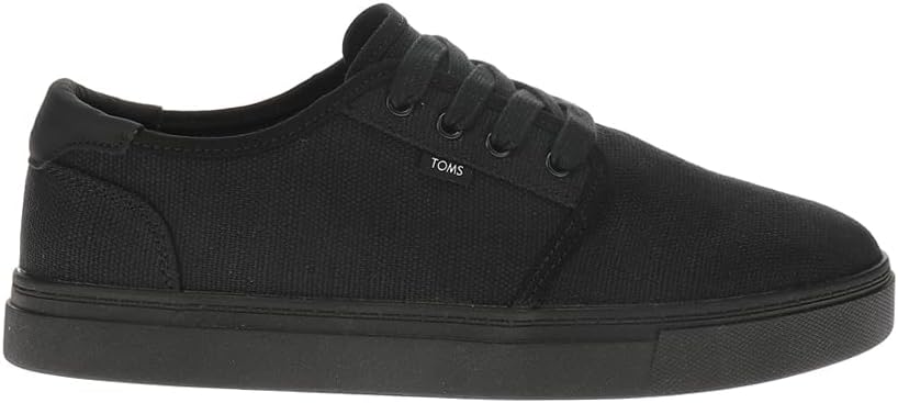 TOMS Men's Carlo 2.0 Lace-Up Low Profile Sneaker, Canvas Uppers, with CloudBound Insole, Drizzle Grey Legacy Canvas, 12