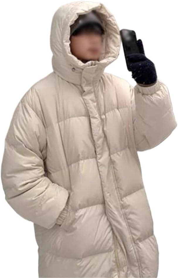 Men's Long Down Jacket Winter Thick Versatile Coat British Small Crowd Windbreaker
