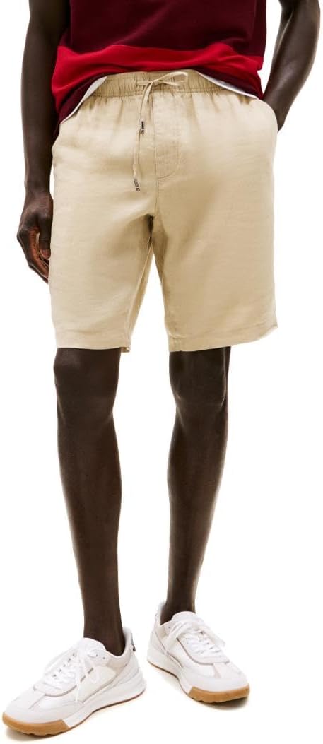 Tommy Hilfiger Men's Summer Linen Shorts 10 Inch in Relaxed Fit