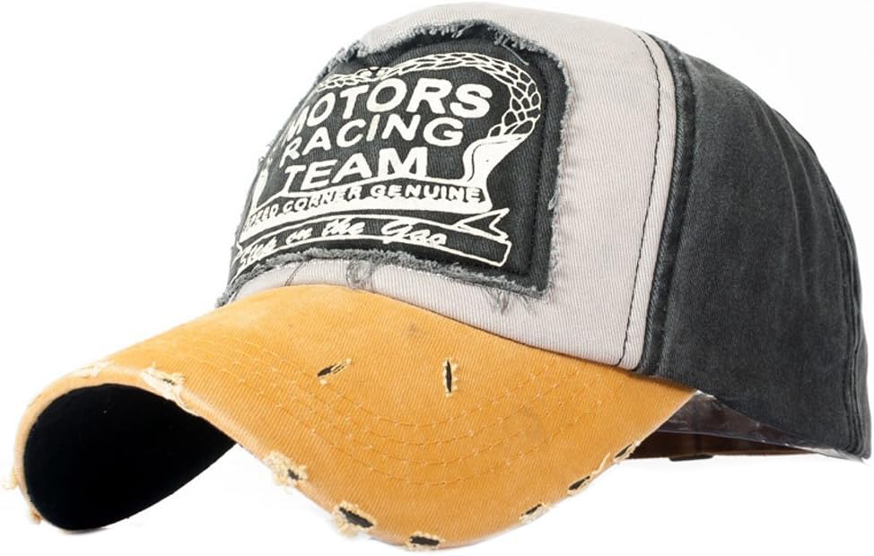 Vintage Baseball Cap Denim Cotton Frayed Edge Sunhat Adjustable Unisex