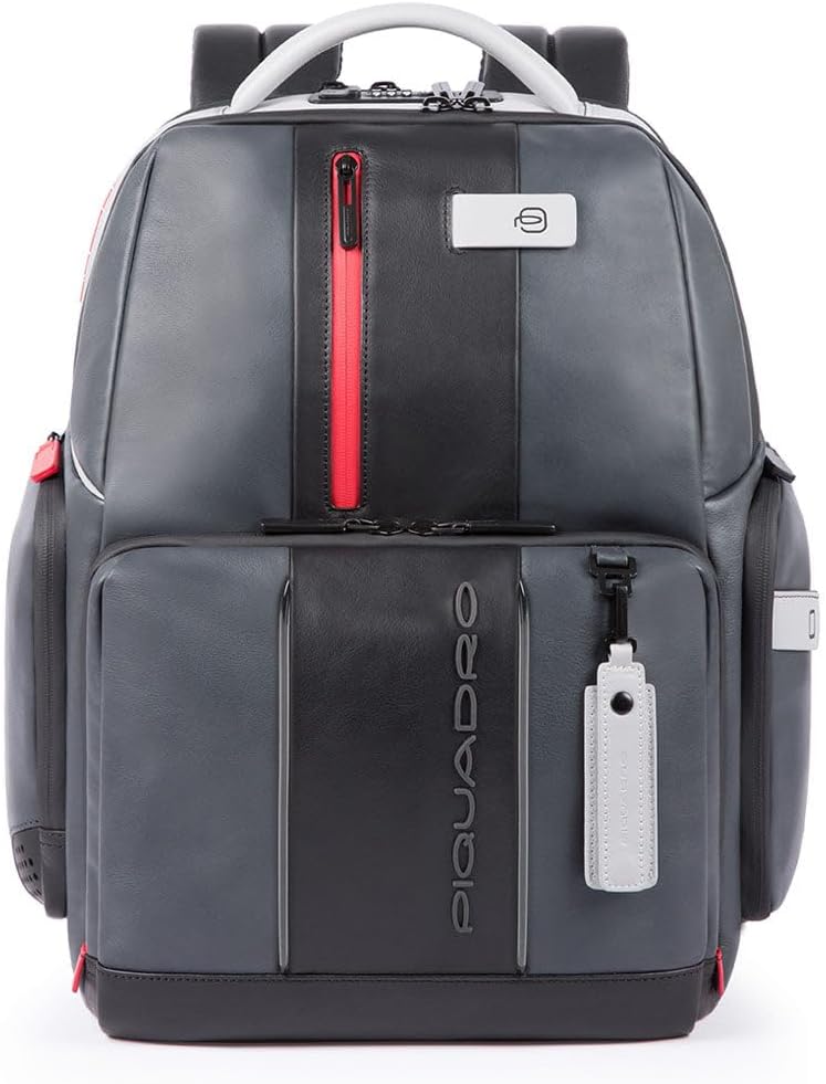 Piquadro - Backpack Laptop 15.6" with LED - Leather - Men