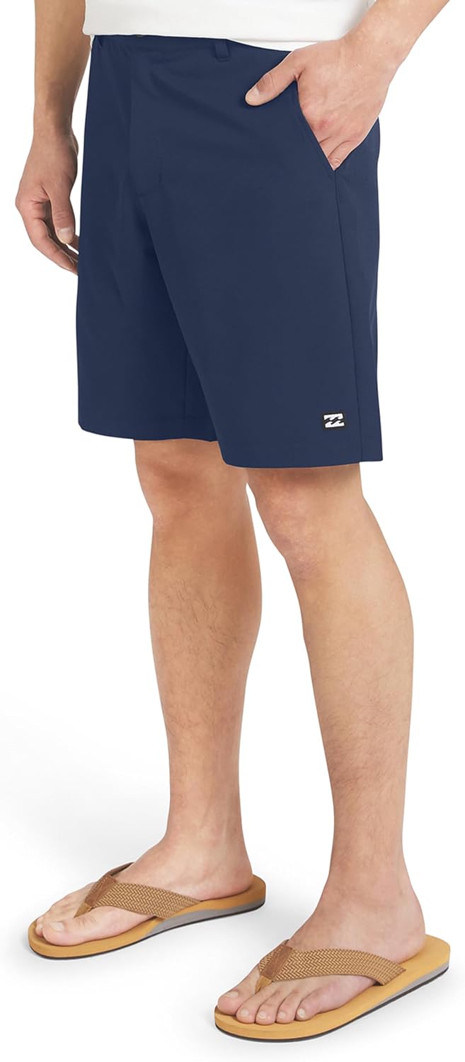 Billabong Mens Quick Dry Performance Fixed Waist 7 Inch Water Friendly Hybrid Shorts