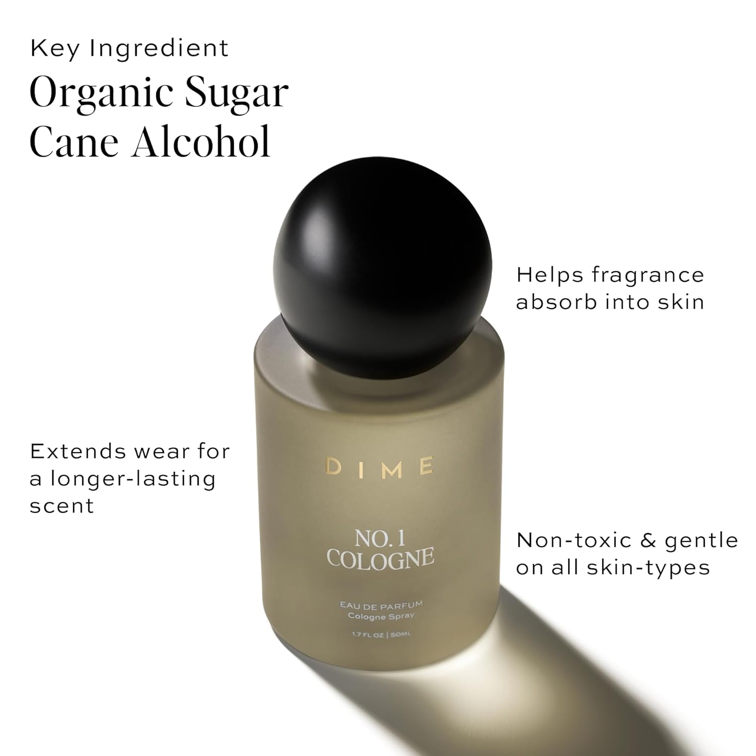 DIME No. 1 Cologne For Men - A Bold Blend of Sparkling Grapefruit, Dark Rum, Amber Woods and Cardamom 1.7 oz / 50 ml