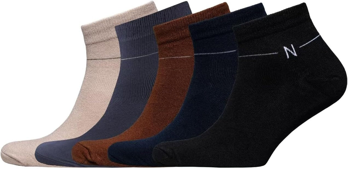 NUDUS Bamboo Rayon Men’s Socks – Premium Quality, Very Soft Thin Breathable - 5 Pair Luxury Gift Box – Moisture Wicking