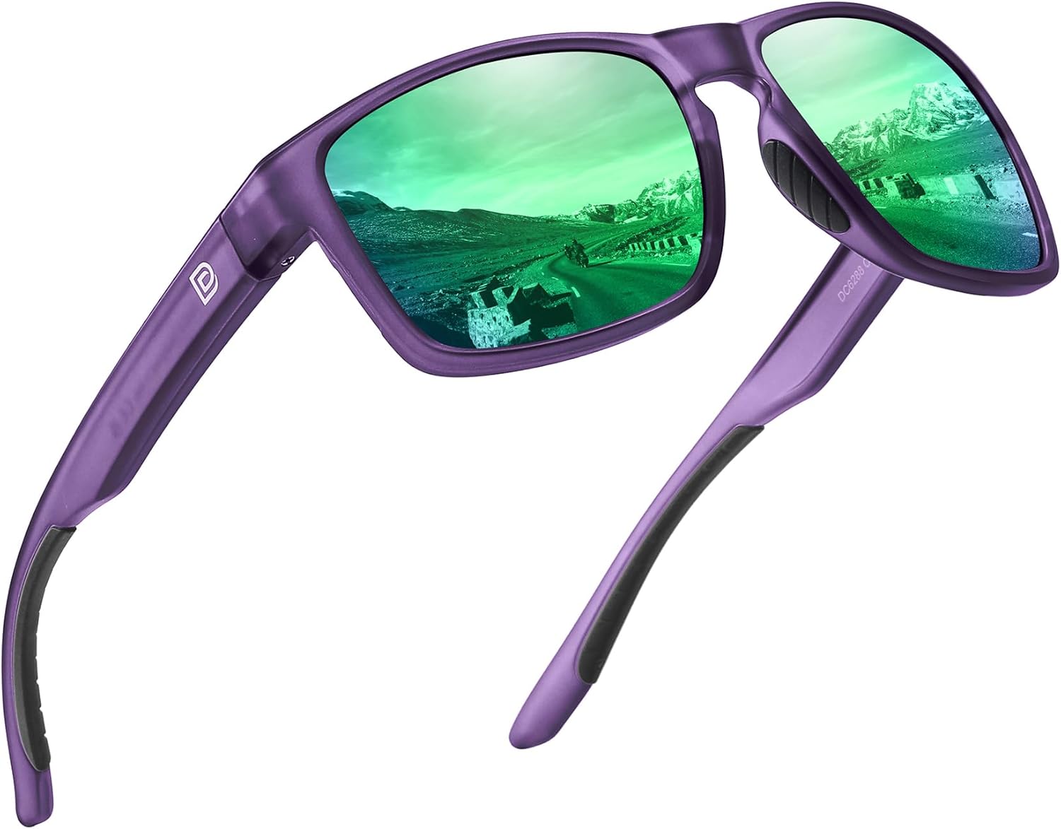 DUCO Polarized Sunglasses for Men and Women Retro Square UV400 Protection Lightweight Frame Driving Sun Glasses DC6288