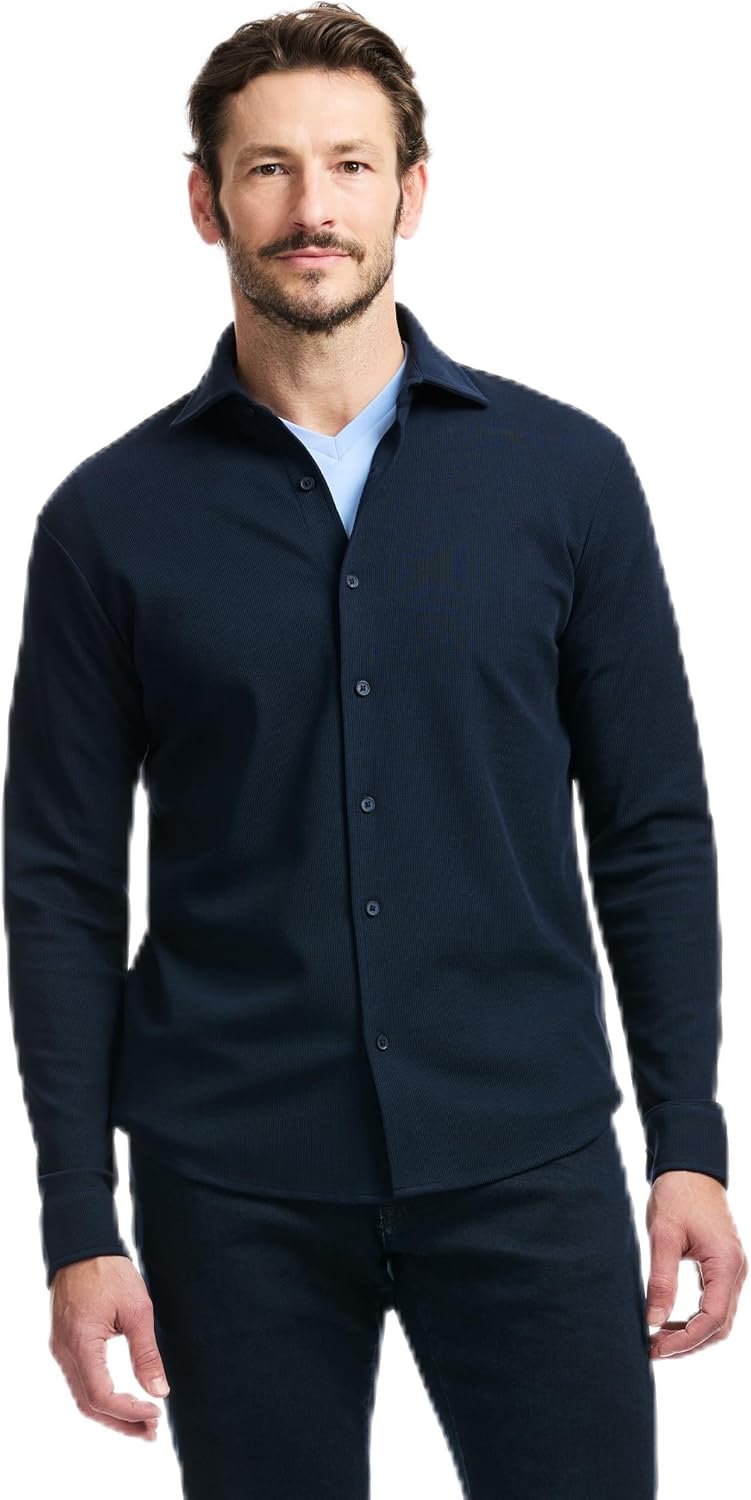 SAKS Fifth Avenue Men's Long Sleeve Textured Pique Button Down