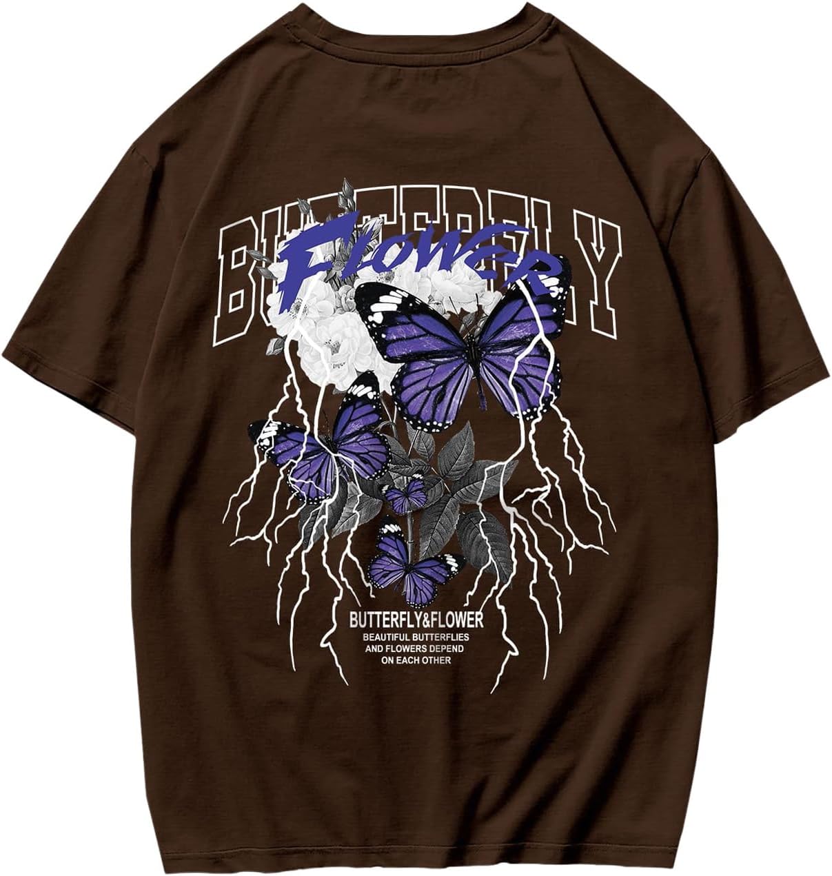 COZYEASE Men's Letter Graphic Tee Casual Short Sleeve Round Neck Summer Shirt Streetwear Top