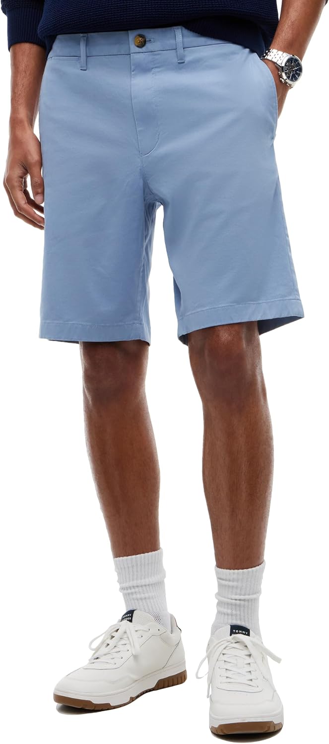 Tommy Hilfiger Men's Casual Cotton Shorts 9.5 Inch with Stretch, Also Available in Big and Tall